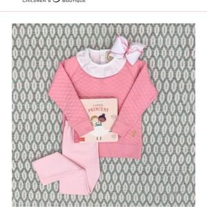 Tbbc Cassidy Comfy Crewneck - Quilted Hamptons Hot Pink size 7 excellent cond.
